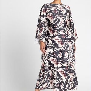Eloquii Wide Sleeve Maxi Dress